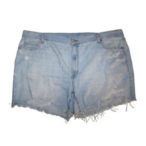 Women's Plus Size Ripped Cutoff Jean Shorts